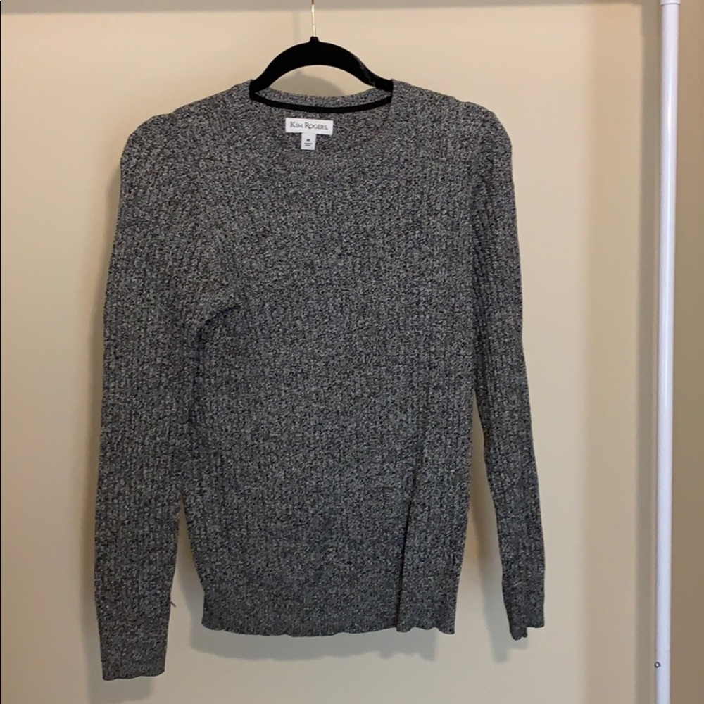 Black, grey and White Kim Rogers sweater